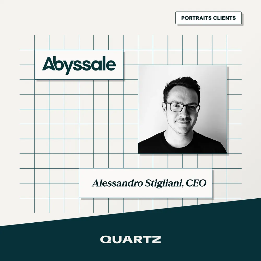 Alessandro Stigliani, CEO Abyssale et client Quartz