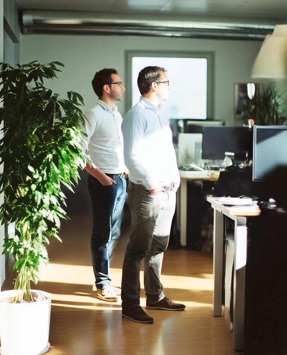Équipe d'ingénieurs et de responsables informatiques au travail dans les bureaux d'une ESN