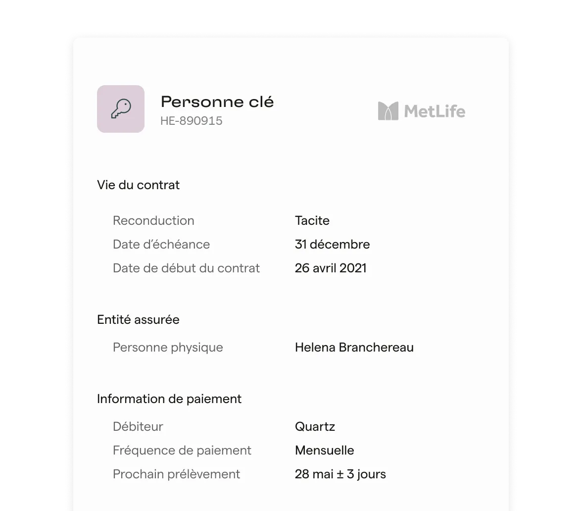 Centralisation des contrats d'assurance